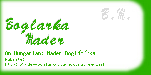 boglarka mader business card